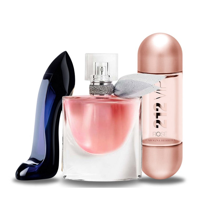 Zestaw 3 Perfum | GOOD GIRL, Lancôme LA VIE EST BELLE, 212 VIP ROSÉ 100 ml